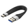 Kabllo USB ROLINE 3.2 Gen 2 C në A, 10 Gbit/s, 11 cm, e zezë