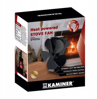 Ventilator për sobë Kaminer 26206, 5 tehe, pa rrymë, i zi