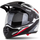 Helm enduro Cassida Tour 2.0 X-tra, polikarbonat, me peak mat, e bardhë kuqe e zezë, madhësia L