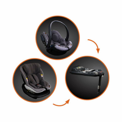 Bazë auto ulëse për fëmijë BeSafe iZi Modular i-Size, Isofix, me sinjale zanore, e zezë