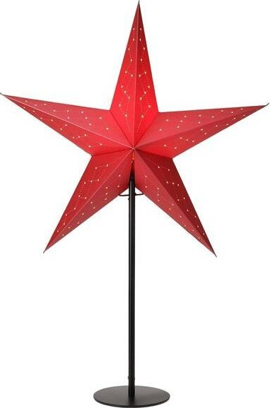 Llambë tavoline për zbukurim Star, në formë ylli, 45cm, e kuqe