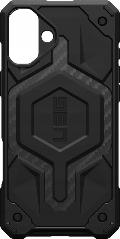 Mbrojtëse telefoni UAG Monarch Pro MagSafe për iPhone 16 Plus, karbon, e zezë