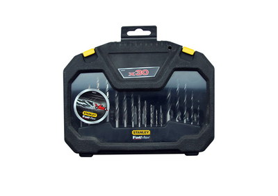 Set shpuese dhe bitash Stanley FatMax STA88102, 30 copë, kuti plastike, i zi