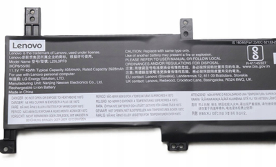 Bateri Lenovo L20M3PF0, 4054 mAh, 11.1 V, e zezë