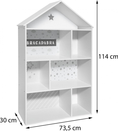 Raft për kalamajt Atmosphera House, 7 ndarje, 114x73.5x30cm, gri e çelët
