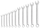 Set çelësash të hapur 3585, 11 copë, 3/8"-1"