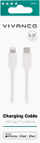 Kabllo karikimi Vivanco USB‑C në Lightning, 0.15 m, MFI, e bardhë