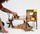 Set lojrash Schleich Wild Life Safari Ranger Adventure Station, figurina dhe aksesore, krokodil dhe panter e zez