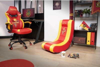 Гејминг столица Subsonic Harry Potter Junior Rock'n, за деца, ергономска, црвена