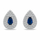 Set Varëse dhe vathë për femra Brilio Silver Tear Drop SET284WB, të argjendta/ të kaltra