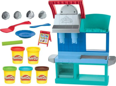 Set loje Play Doh Kitchen Creations Busy Chefs Restaurant, kuzhinë me dy ane, 5 kanaçe plasteline me ngjyra të ndryshme