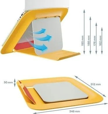 Stendë monitori Leitz Ergo, ergonomike, gri