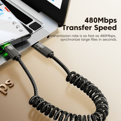Kabllo USB C Tech-Protect UB20T Ultraboost, PD 100W 5A, 1.8m, e zezë