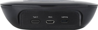 Karikues wireless Budi, 15W, me dy porta USB, i zi