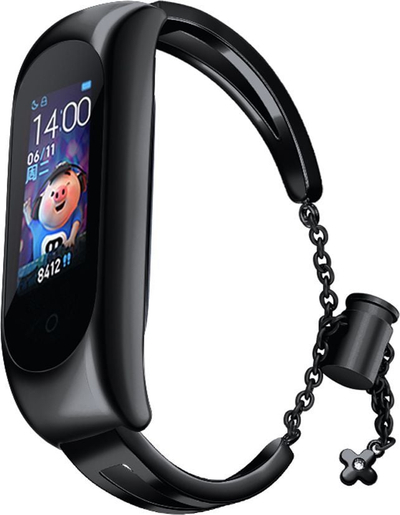 Rrip metalik Hurtel për Xiaomi Mi Band 3 4 5 6, çelik inoks, i zi