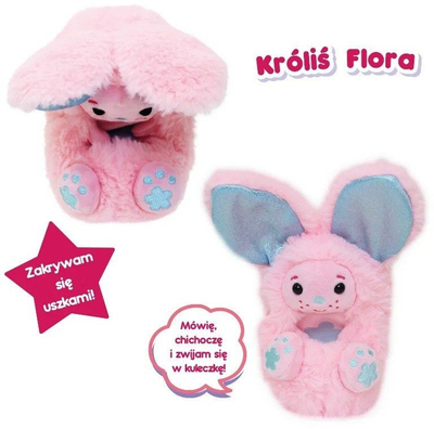 Lepurush interaktiv Epee Bunny Króliś Flora, lodër për fëmijë, material i butë, shumëngjyrësh