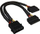 Kabllo Sharkoon Molex - SATA x2 (4044951018895), e zezë 