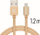 Kabllo dati Swissten Textile USB Lightning 1.2m, 3A, e artë