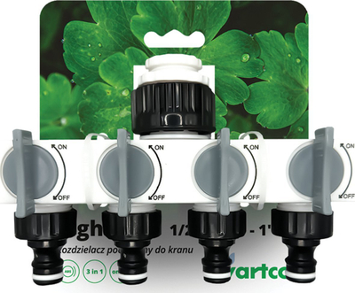 Ndarës rubineti Vartco LL01-026, 4 dalje, 1/2" 3/4" 1", i bardhë