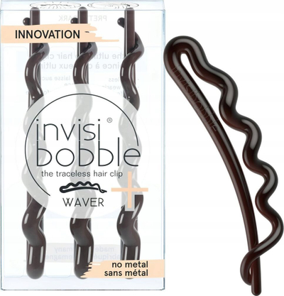 Kllipsa flokësh InvisiBobble, set 3 copë, ngjyrë e errët