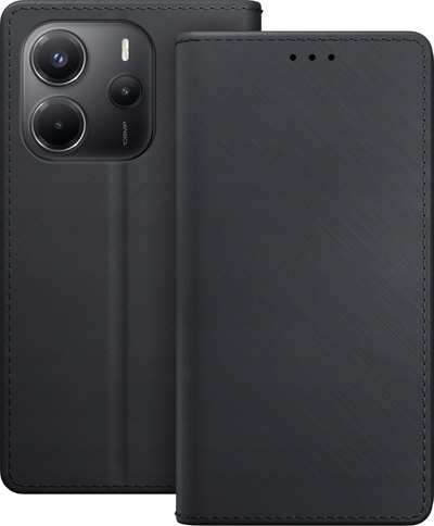 Këllëf portofol 3mk për Xiaomi Redmi Note 14 5G, najlon TPU, me stendë, i zi