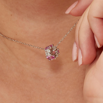 Pendant për varëse Brosway Fancy Vibrant Pink FVP02, e argjendtë/ rozë