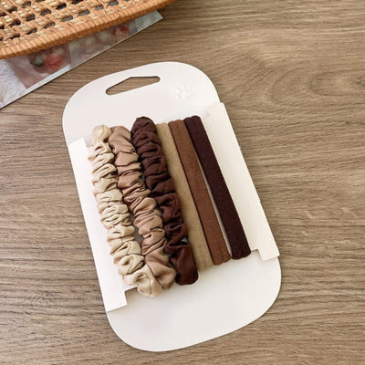 Set lastikësh flokësh ECarla GUM153K, 6 copë, diametër 9 cm, shumëngjyrësh