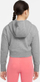 Bluza me kapuç Nike Sportswear Club Jr DC7210, për goca, gri e hapur