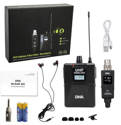 Sistem in ear monitoring DNA IN EAR GO, wireless, UHF 518–542 MHz, i zi