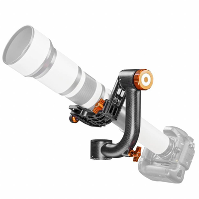 Kokë stativi Walimex pro Carbon Gimbal C15, panoram 360°, me pllakë të shpejtë Arca, e zezë