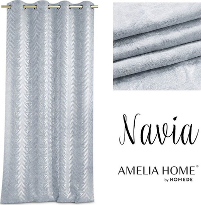 Perde Amelia Home, 140 x 250 cm, të argjendta