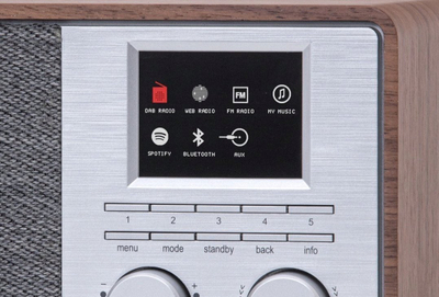 Radio tavoline Pinell Supersound 201W, DAB+ FM, internet radio, Bluetooth, WiFi, dru arrë