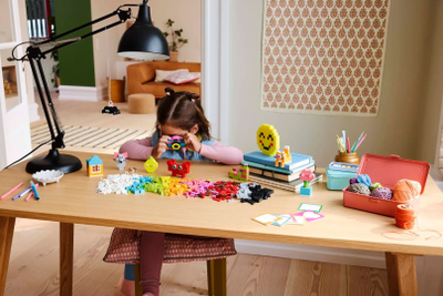 Set ndërtimi kreativ Happy Box, tulla shumëngjyrëshe