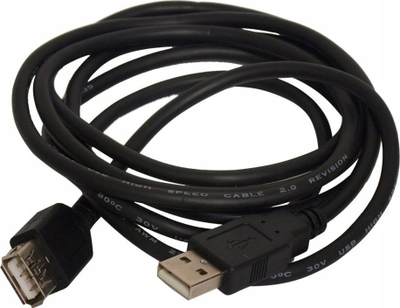 Kabllo ART ALOEM111, USB-A(M) - USB-A(F), 3m, e zezë