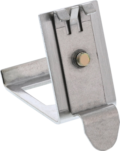 Mbajtëse keystone për shinë DIN InLine, 1 port, metal, argjend
