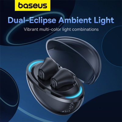 Безжични слушалки Baseus Bowie E5x, Блутут 5.3, намалување шум, со РГБ светла