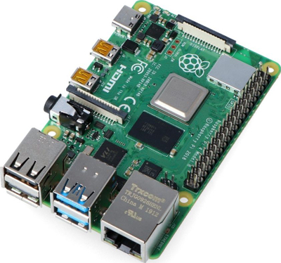 Kit zhvillimi Raspberry Pi 4 Model B, 8GB RAM, starter kit zyrtar, i gjelbër