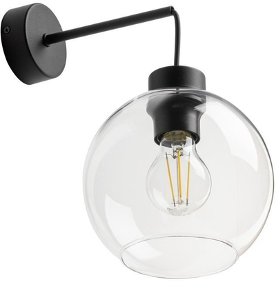 Llambë muri Luminosa Cubus Dome, E27, qelq i tejdukshëm, e zezë