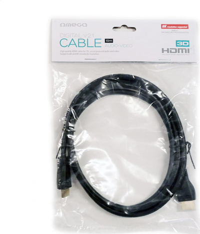 Kabllo HDMI Omega Digital V2.1, 15m, 8K, e zezë