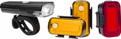Сет светла за велосипед Blackburn Luminate 360, Dayblazer 400, Grid Side Beacon, црн