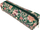 Penar Bee-bee drejtkëndor Paisley Flowers, eco-leather, me zinxhir, jeshil