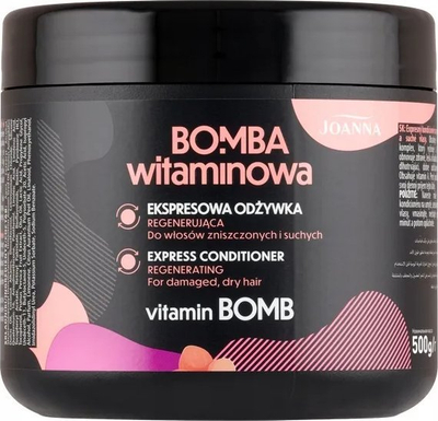 Balsam flokësh Joanna Vitamin Bomb Express, për flokë të thatë dhe të dëmtuar, 500 ml