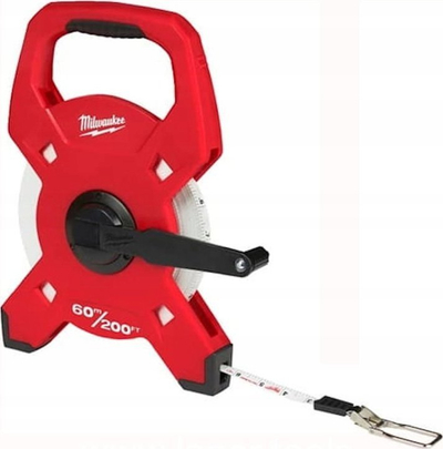 Metër fibër-xhami Milwaukee Open Reel, 60 m, kasë plastike, e kuqe