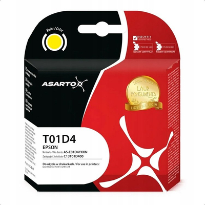 Мастило за печатач Asarto Epson T01D4 C13T01D400, 20000 страници, жолто