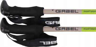Shkopinj trekking Gabel Mont Blanc F.L. 4.0, alumini, rregullueshëm 66-142 cm, jeshil