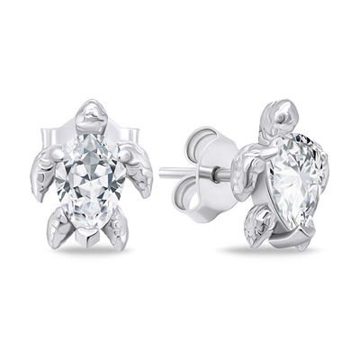 Set varëse dhe vathë Brilio Silver Turtle SET233W, në formë breshke, me zirkone, i argjendtë