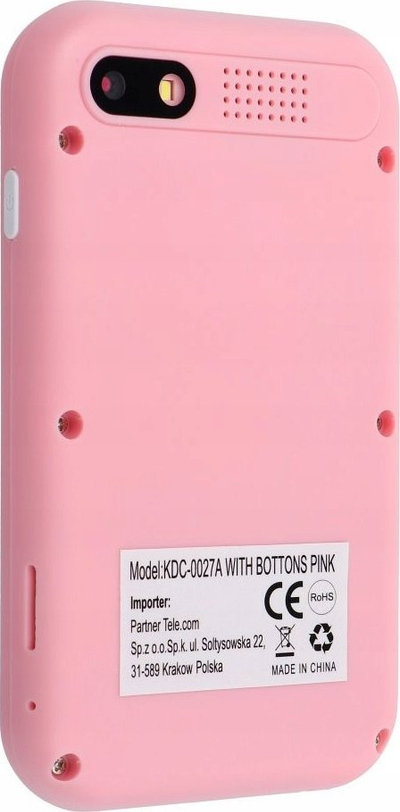 Konzolë lojërash për fëmijë KDC-0027A, ekran 2.4" IPS, rozë