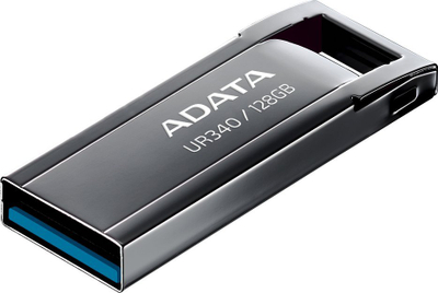 USB ADATA UR340, 128GB, USB 3.2, metalik i zi