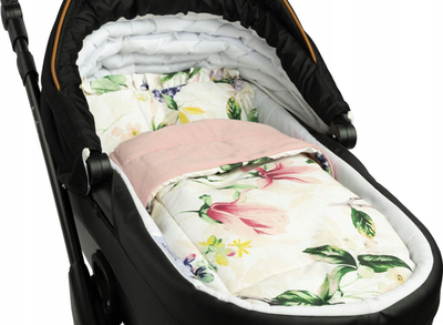 Set karroce Sensillo Velvet Magnolia, jastëk me volan, batanije, rozë