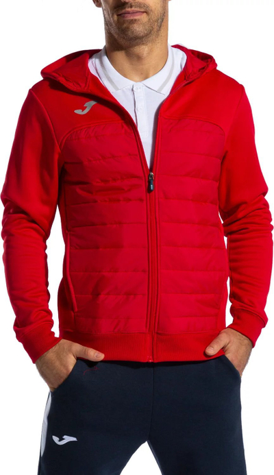 Xhaketë sportive Joma Berna me kapuç për burra, e kuqe 2XL
